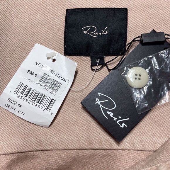 NWT Rails Men's Franklin Utility Jacket Size Medium Shacket Cotton Desert Rose - Picture 5 of 16